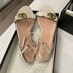 Gucci white sandals(authentic)